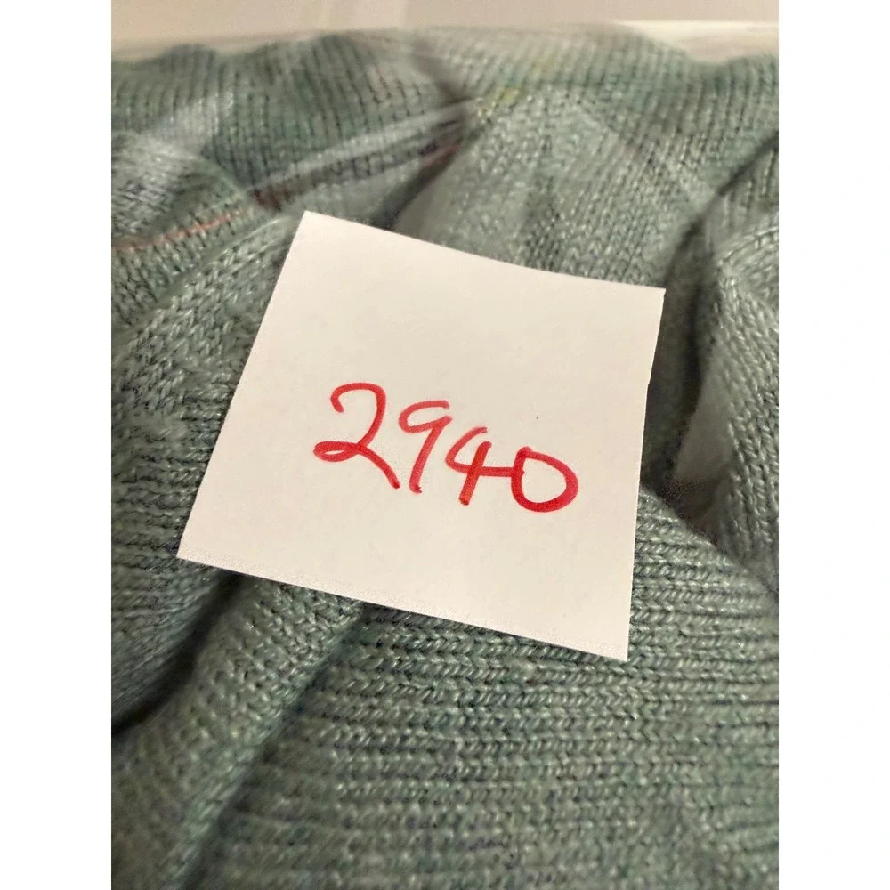 Banana Republic Luxury Blend Silk Cotton Cashmere V-Neck‎ Sweater Sage Green XL